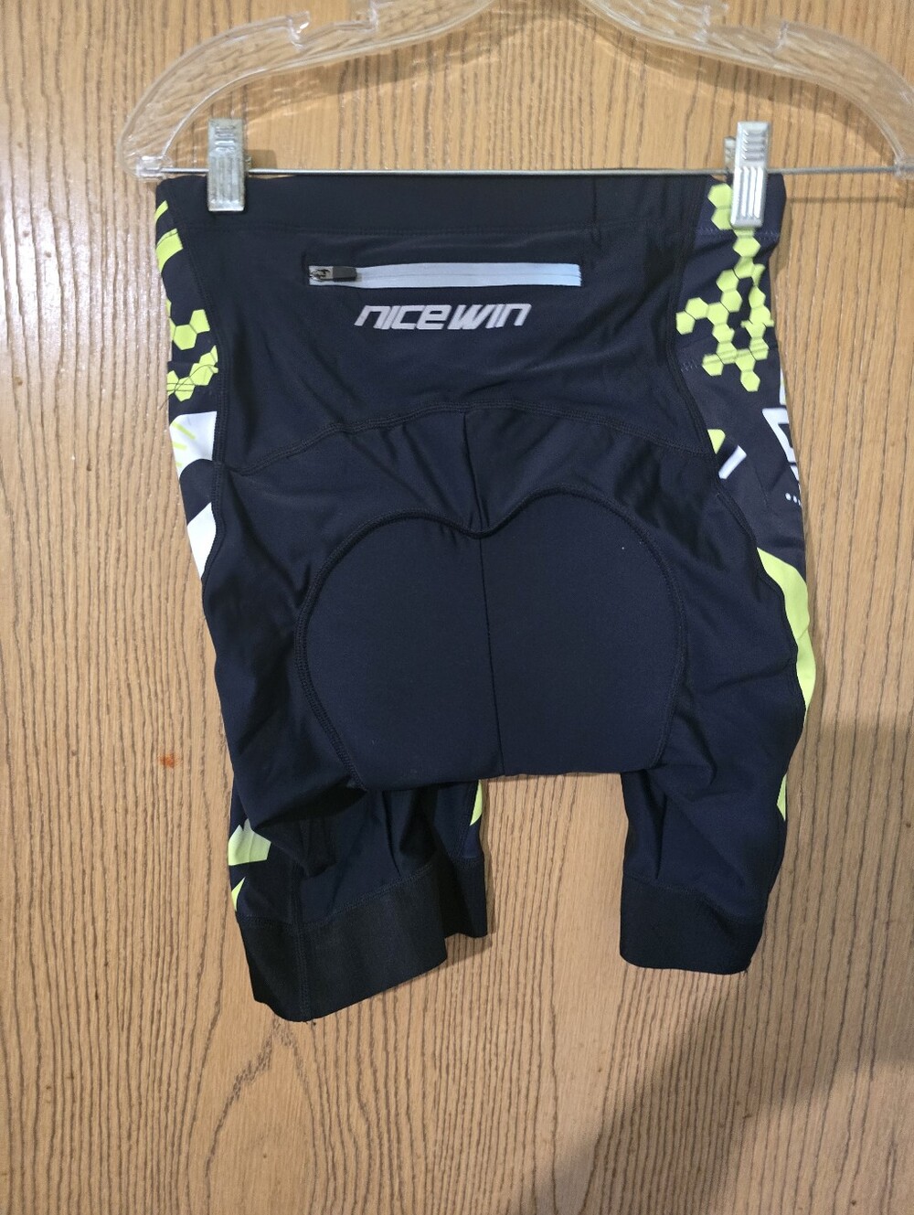 NICEWIN Black & Neon Yellow Padded Cycling Shorts
